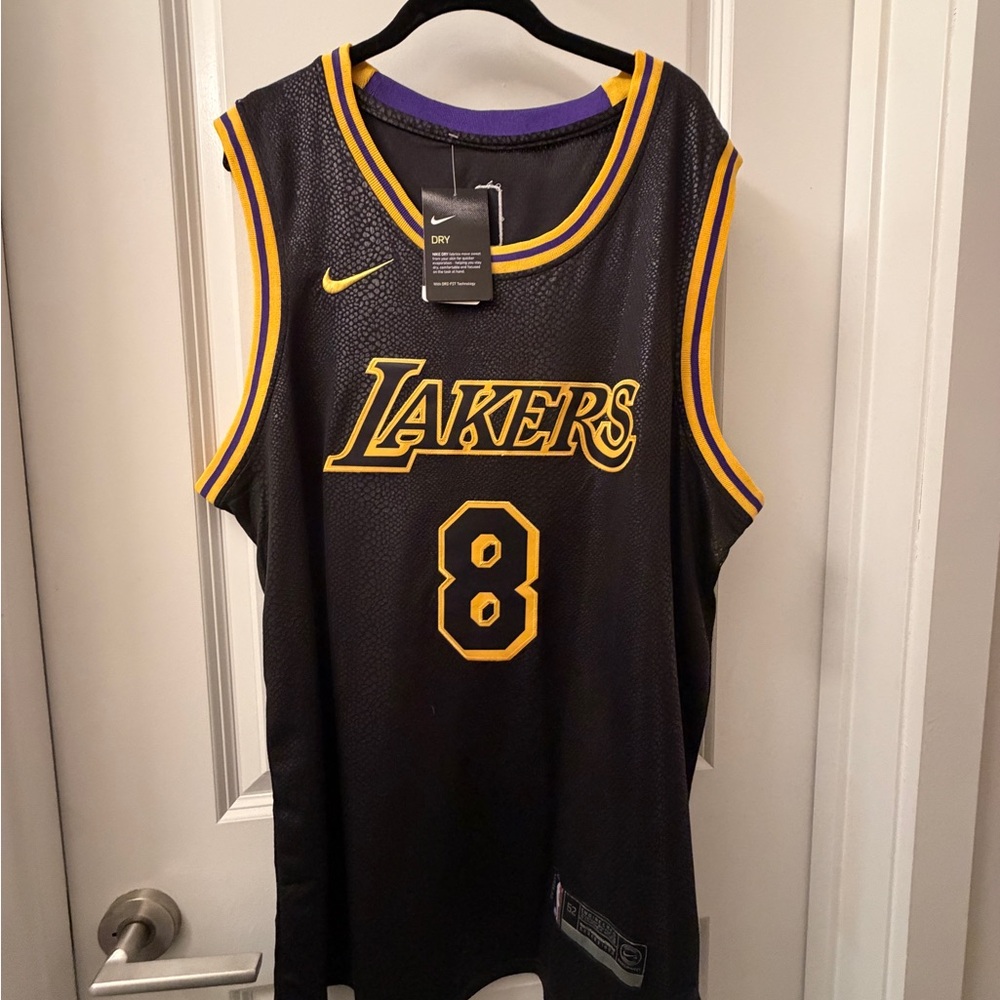Kobe Bryant - Black Mamba - Nike Black & Gold Los Angeles Lakers #8 Jersey